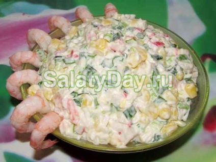 Salata cu bețișoare de crab și porumb este o soluție excelentă pentru o vacanță! Rețetă cu fotografii și videoclipuri