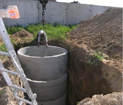 Szeptikus tartály beton gyűrűk - a működési elv, a mérete és típusa egykamarás és túlfolyó, és a készülék