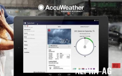 Descărcați vremea widget accuweather pentru Android