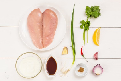 Juicy csirke szelet eredeti mártással - főzés recept lépésről lépésre fotók