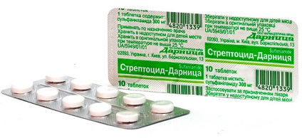 Streptocidul la angina și utilizarea acestuia sub formă de pulbere și tablete