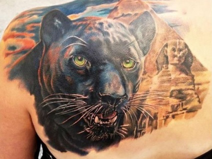 Panther tatuaj - înțeles, schițe și fotografii de tatuaje