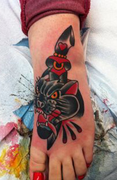 Panther tatuaj - înțeles, schițe și fotografii de tatuaje