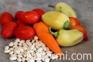 Salată delicioasă cu fasole și legume pentru rețeta de iarnă cu fotografie pas cu pas