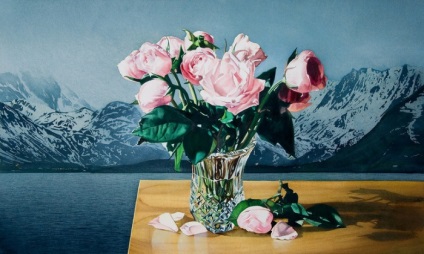A művészek és fotósok a világ minden tájáról a virágos csendéletek akvarell