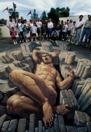 3D graffiti pe asfalt și pereți, sporturi extreme în Rusia