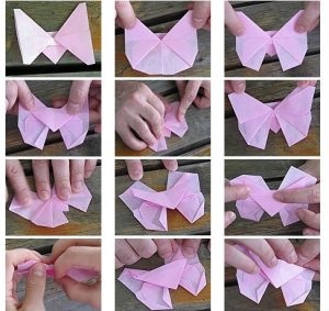 Butterfly origami într-o fotografie detaliată și clasa master video