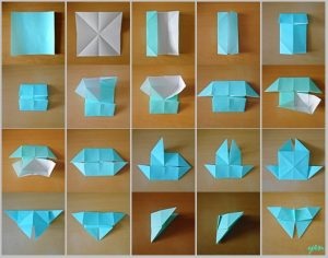 Butterfly origami într-o fotografie detaliată și clasa master video