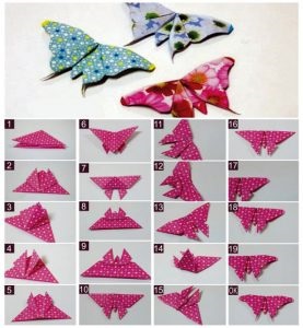 Butterfly origami într-o fotografie detaliată și clasa master video