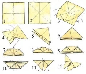Butterfly origami într-o fotografie detaliată și clasa master video