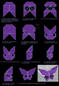 Butterfly origami într-o fotografie detaliată și clasa master video