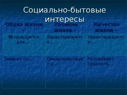 Viața și viața de zi cu zi - studii sociale, lecții