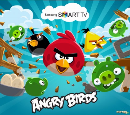 Big păsări supărat campionat pe samsung smart-tv, fan-club păsări furios