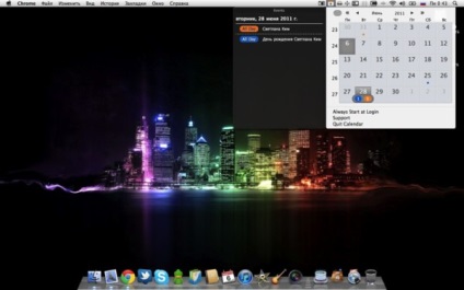 Calendar - calendar pentru bara de meniuri mac os