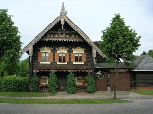 Дървени къщи антични