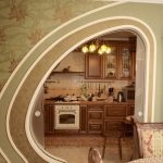 Proiectare de arcuri din gips-carton pentru constructii complexe de bucatarie in interior