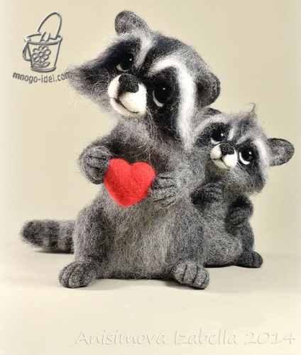 Raccoon, clasa de masterat pe felting