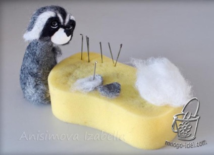 Raccoon, clasa de masterat pe felting