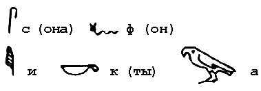 Hieroglyphics, rajzok, ék alakú