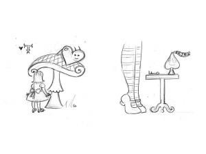 Cărți de joc bazate pe cartea lui Alice in Țara Minunilor, 15 ilustrații și design parc