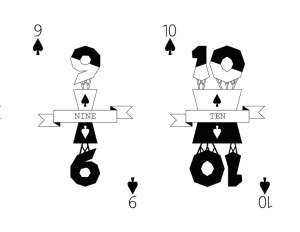 Cărți de joc bazate pe cartea lui Alice in Țara Minunilor, 15 ilustrații și design parc