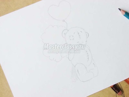 Cum de a desena un ursuleț de pluș cu un creion în etape