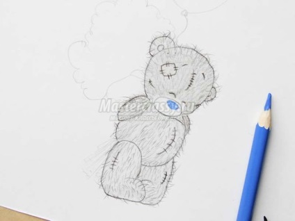 Cum de a desena un ursuleț de pluș cu un creion în etape