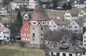 Casa roșie este unul dintre simbolurile lui Vaduz
