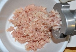 Pui de carne tocată cu orez - fotorecepție pas cu pas