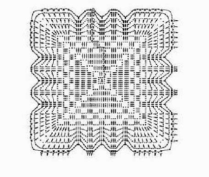 Квадратни мотиви за плетене на една кука