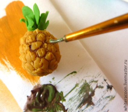 Sculptim un ananas miniatural din argilă polimerică - târg de maeștri - manual, manual