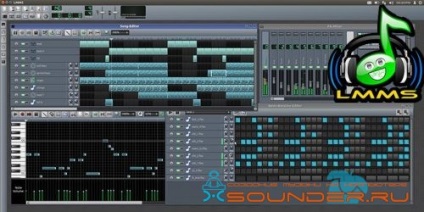 Studio multimedia Linux (lmms) - secvențator cross-platform și stație de sunet -