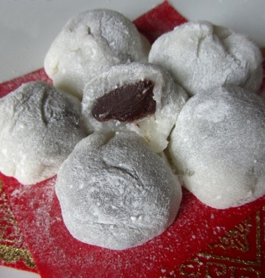 Mochi rizs sütemény, uiro japán desszertek, rizs sütemény japán, mint a címkén, szakács,