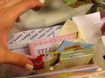 Saját törmelék sarok - hogyan tárolja a papírt és a bélyeget a scrapbooking - Aida merített