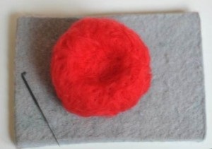 Fly agaric în tehnica de felting uscat, o fabrică de hobby