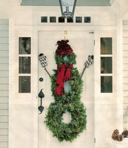 Decorarea de Crăciun a ușii din față (17 fotografii), casa de vis