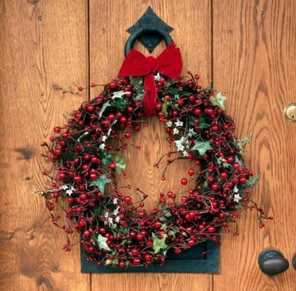 Decorarea de Crăciun a ușii din față (17 fotografii), casa de vis