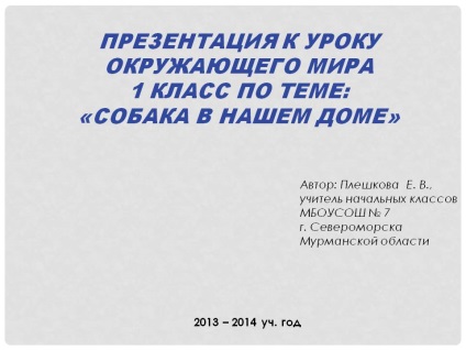 Prezentare pentru lecția din jurul lumii în jurul unei clase pe tema 