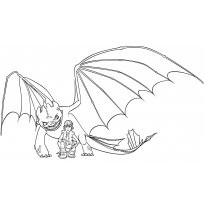 Colorarea fără de dinți din desene animate cum să îmblânzi dragonul