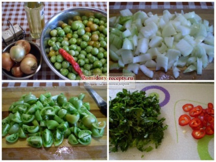 Recept saláta zöld paradicsom gyors és ízletes