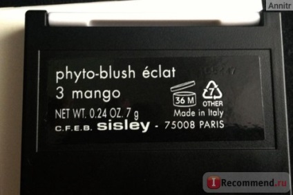 Blush Sisley növény-rouge - «Sisley fito-pír Eclat az árnyékban mangó 3. (új kiadás) fotó”