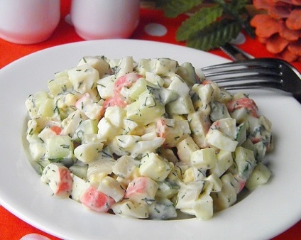 Squid saláta uborka és a tojás legfinomabb, ls