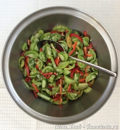 Saláta zöld paradicsom, recept fotó