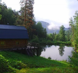 Sanatoriu - lac de primăvară, teritoriul Altai, primăvara, strada Gagarin, 5