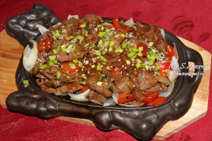 Sizzling »beef on teban (rețetă cu fotografie), bucătăria chineză