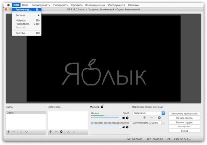 Stream (VC) vkontakte cu setarea computerului obs și browser-ul, apple de știri