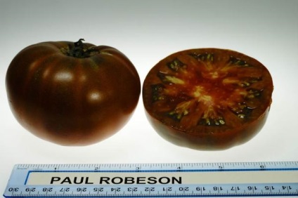 Tomate de soiuri negre și albe de roșii