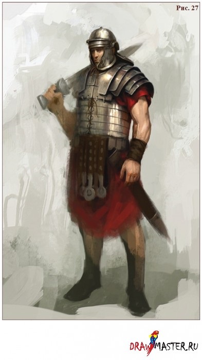 Lucrari de pictura - desen armor roman soldat