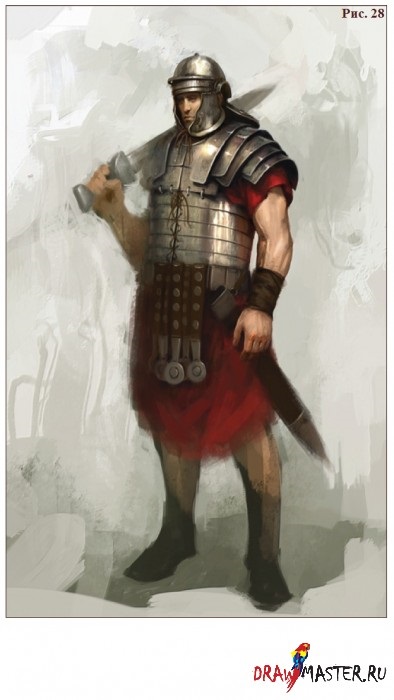 Lucrari de pictura - desen armor roman soldat