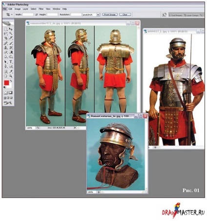 Lucrari de pictura - desen armor roman soldat